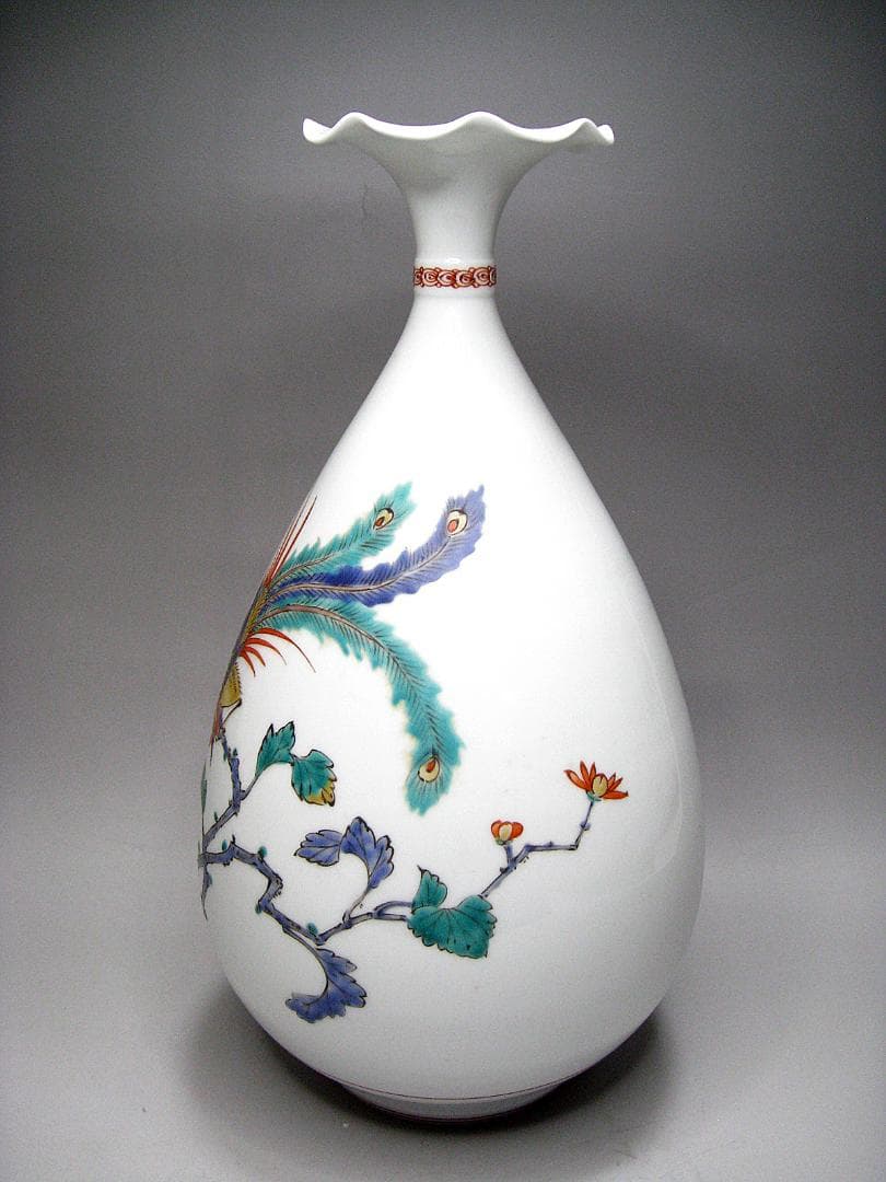 名工 #晩香 #庄村健 #柿右衛門手 #花鳥錦 #花瓶 #庄健 #壺 #有田 #