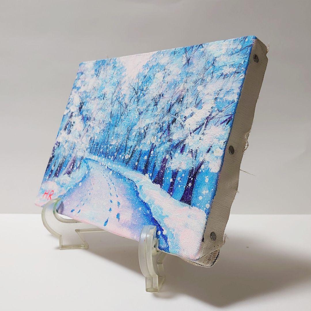 油絵 絵画【雪の道】 - メルカリ