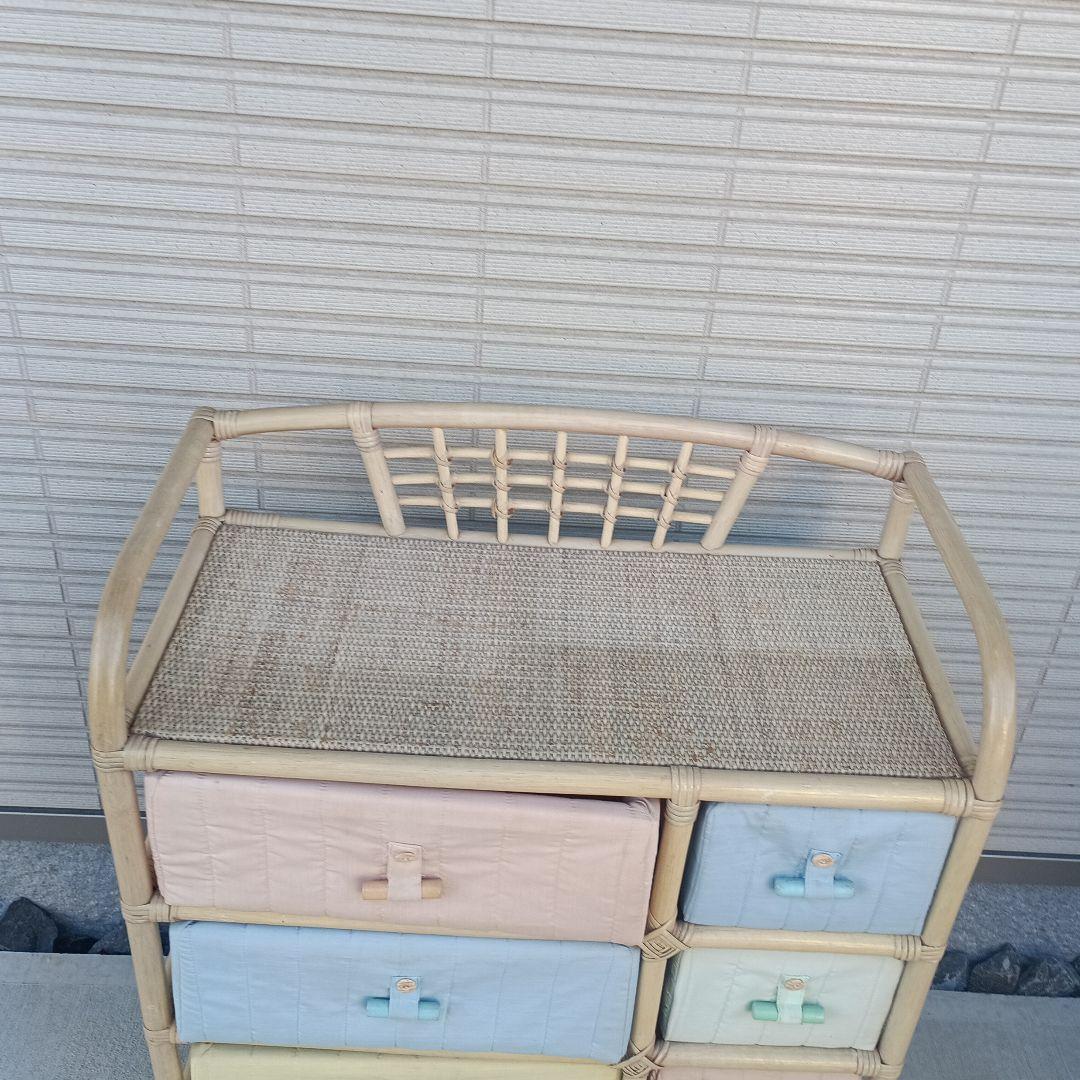 ラタン　藤　カラーボックス　収納　ランドリー　チェスト　ラック