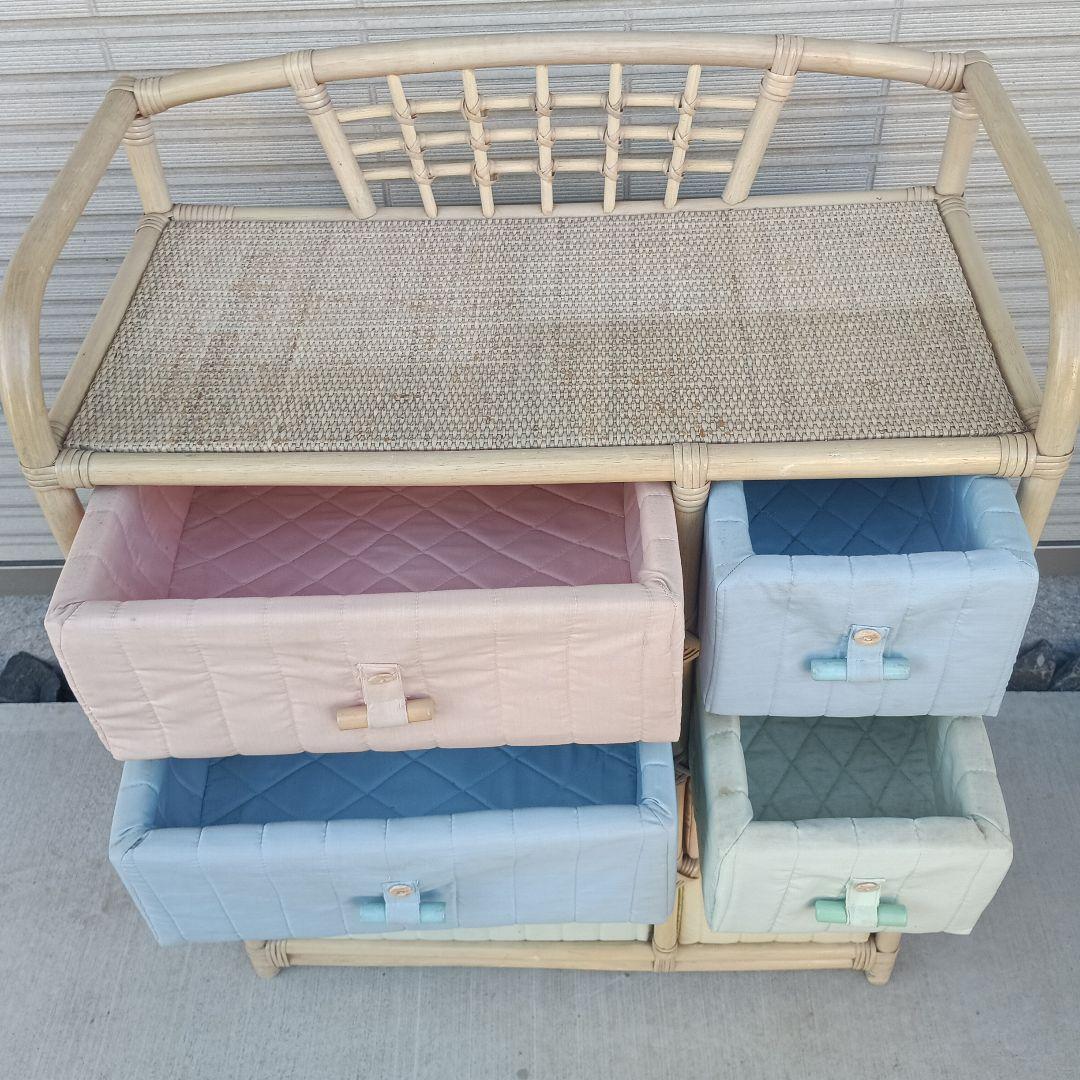 ラタン　藤　カラーボックス　収納　ランドリー　チェスト　ラック