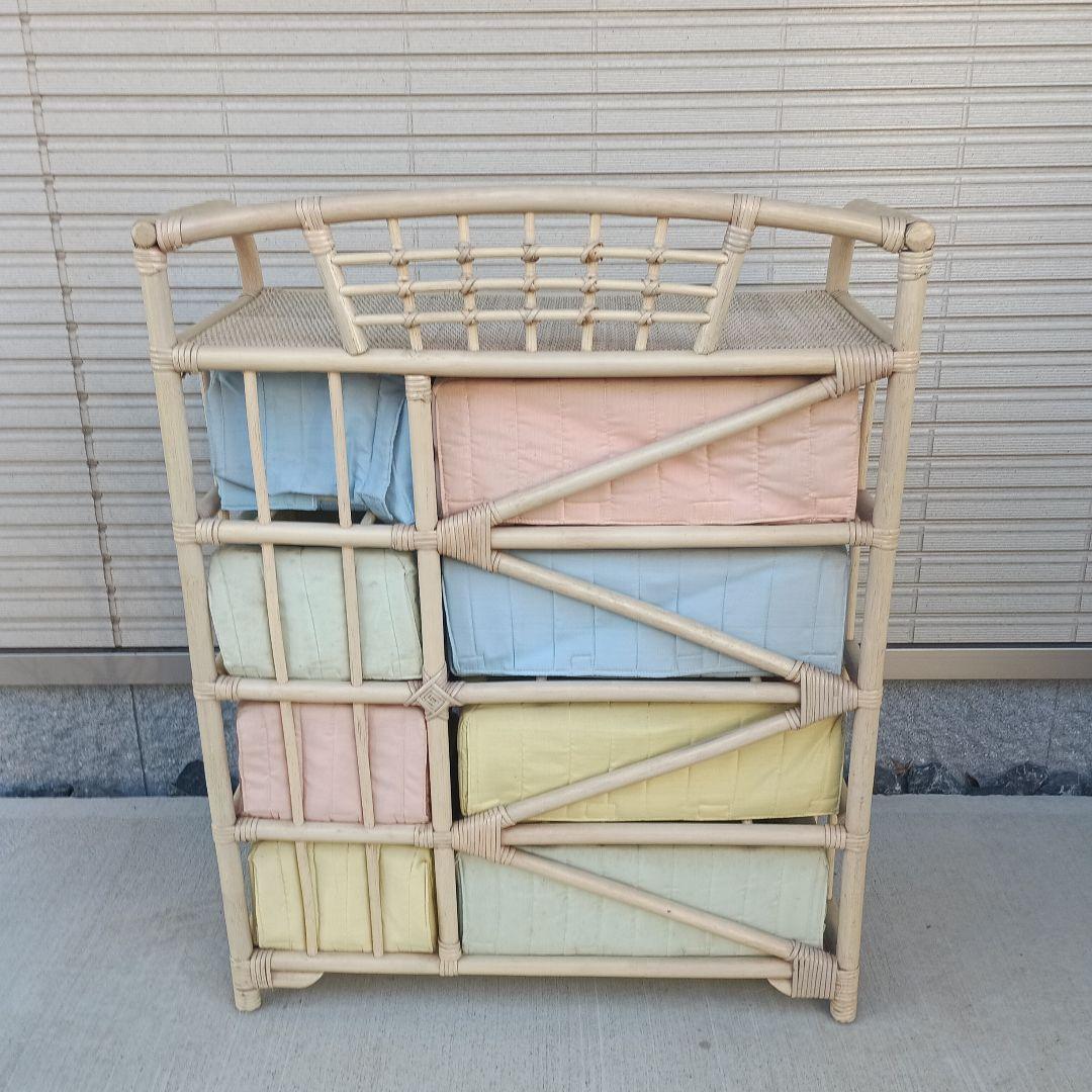 ラタン　藤　カラーボックス　収納　ランドリー　チェスト　ラック