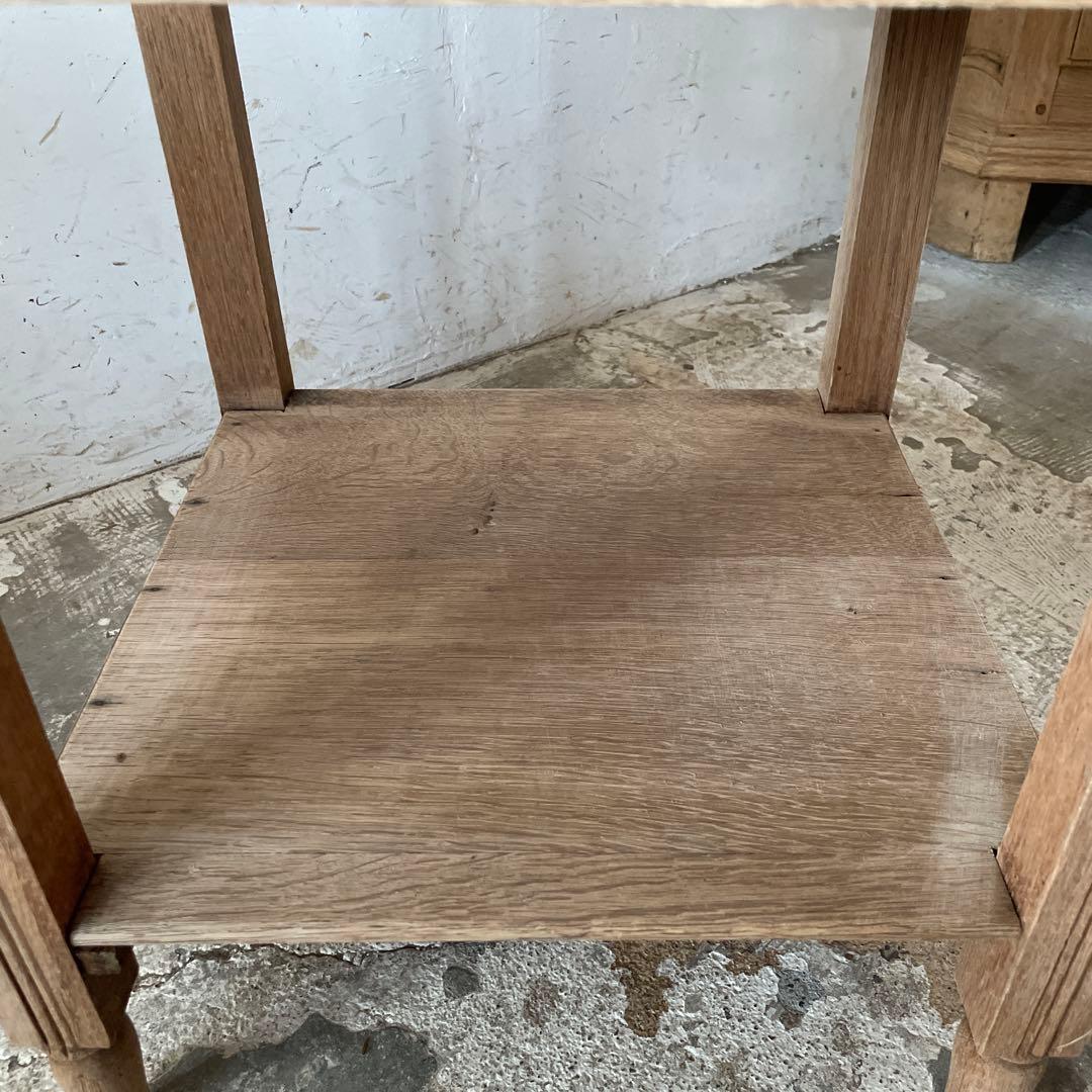 ビンテージ 大理石ドロワーサイドテーブル ベッドサイドテーブル　剥離