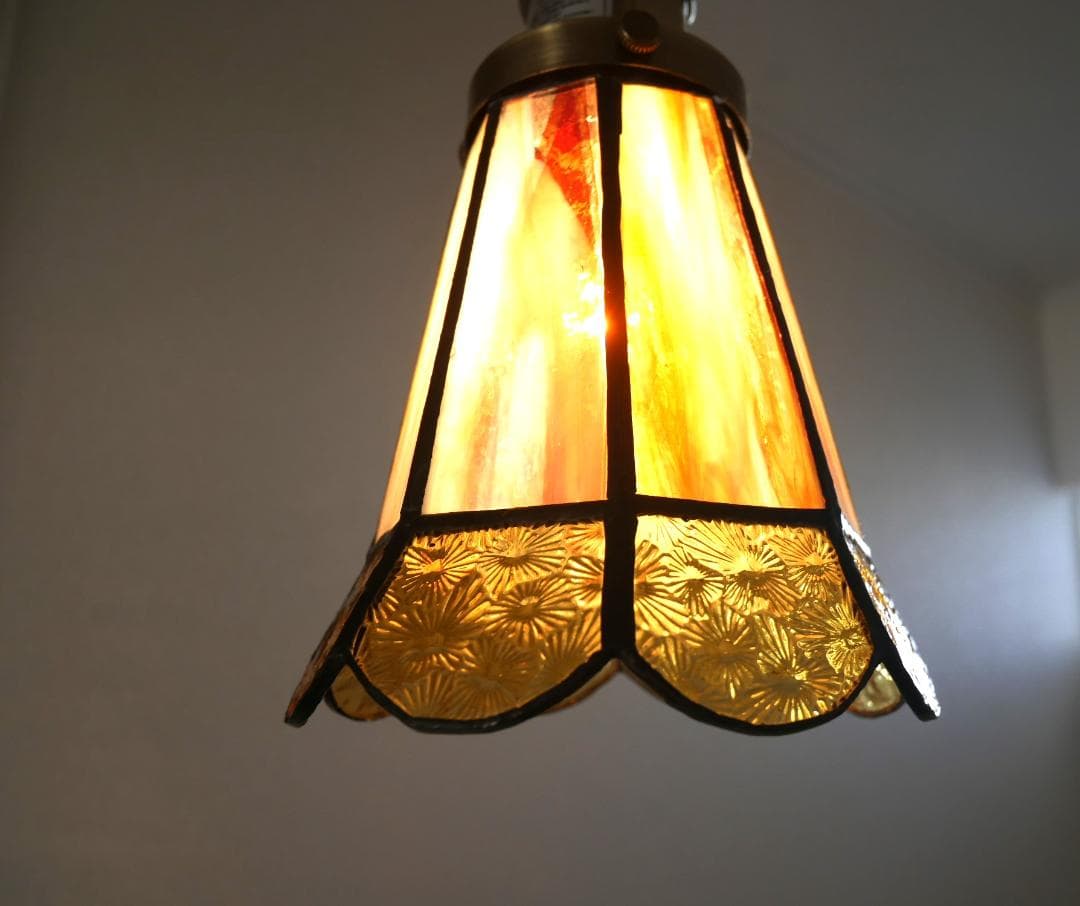 ✴︎:.。.フレアのアンティーク風8面ペンダントライト　*ステンドグラス*