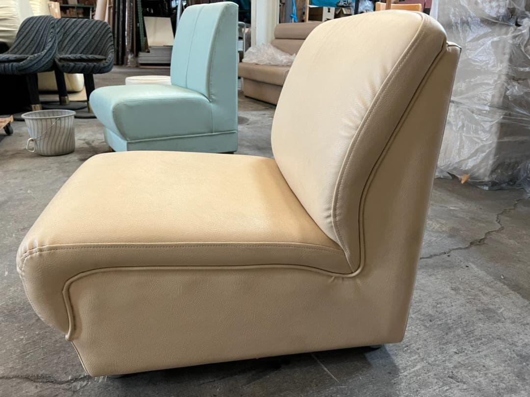 業務用 シングルソファ ベージュ 一人掛け 店舗家具 ダイニング