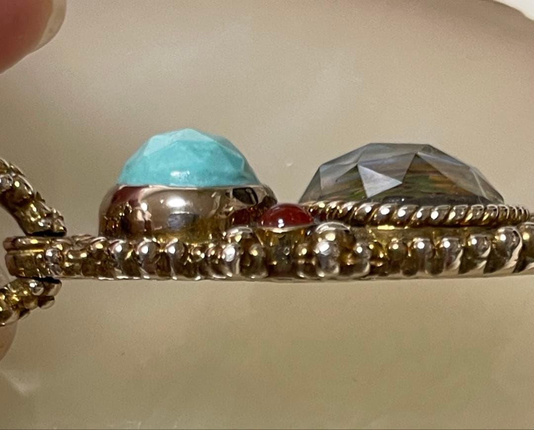 【最終値下げ】Stephen Dweck レインボーカルシリカブロンズペンダント