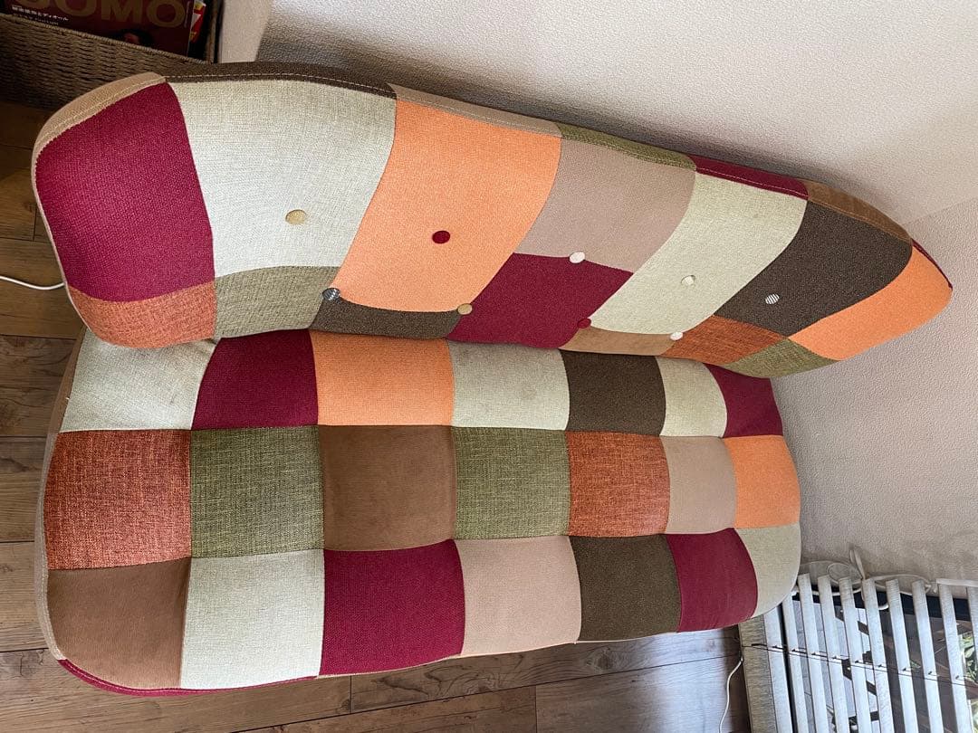 パッチワークデザイン ソファ 約120cm