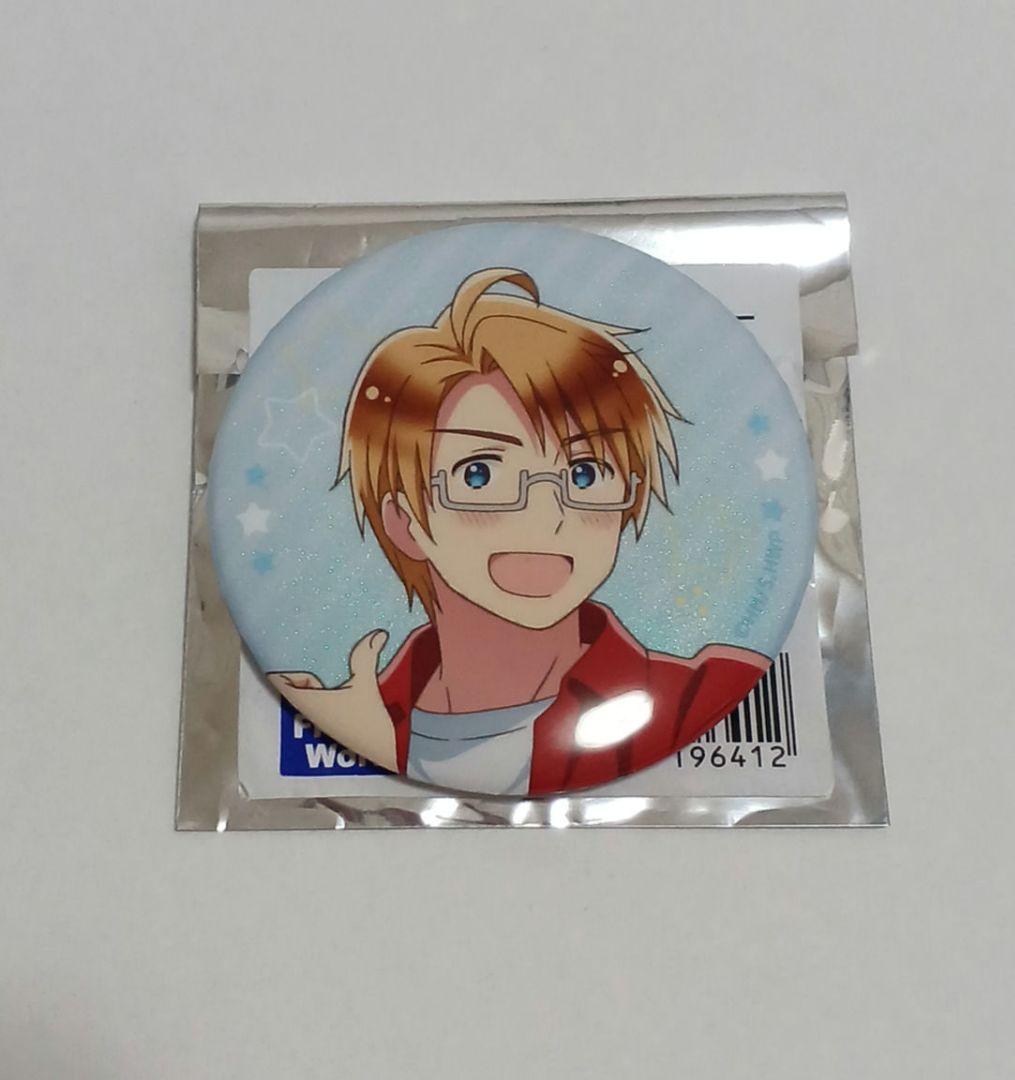 ヘタリア ROUND1 ラウンドワン グリッター 缶バッジ 等身 アメリカ 米