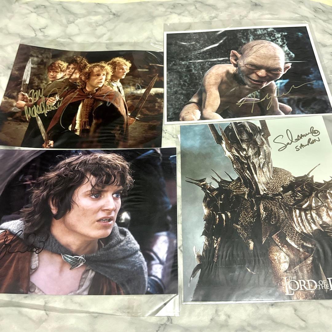 ロードオブザリング 直筆サイン 4枚組 ポートレート イライジャ