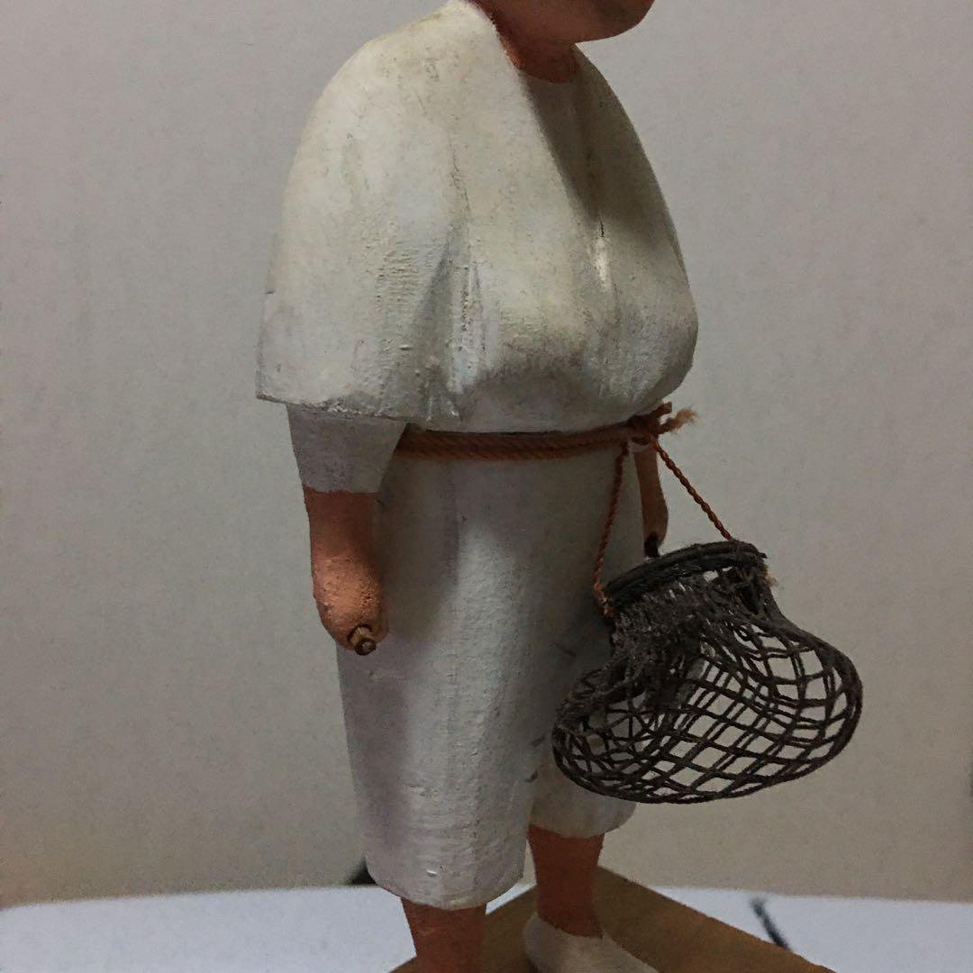 海女のむめさん 木彫人形 鳥羽水族館 木彫彩色 昭和レトロ いやげもの