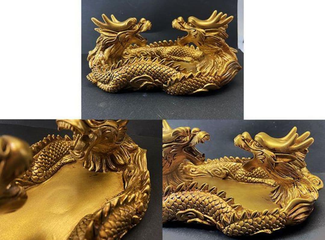 SALE☆【風水・開運】☆大人気商品☆双龍 特大 パワーストーン入れ 浄化 皿