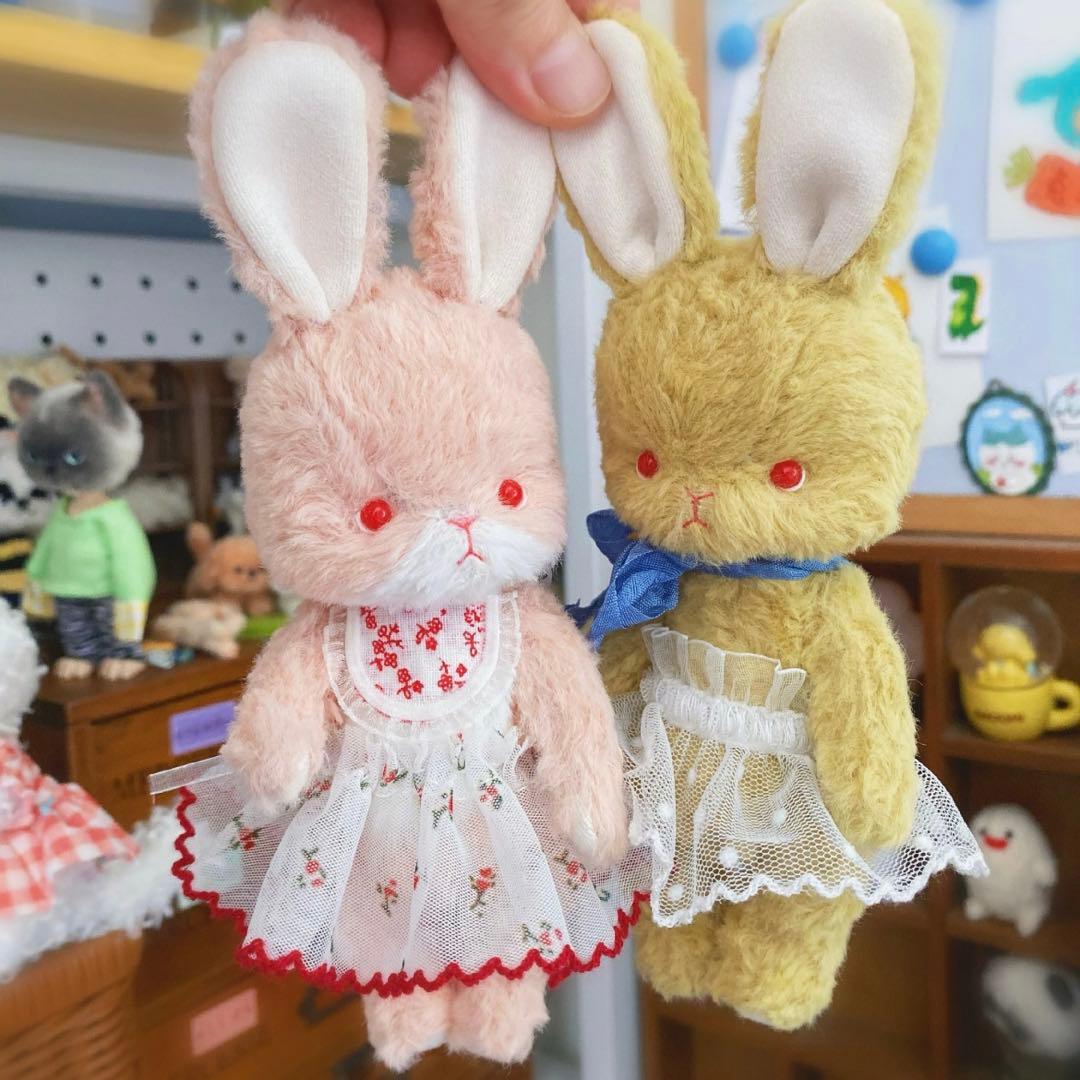 赤いお目目のベイビーバニーズ うさぎ ぬいぐるみ 海外作家様