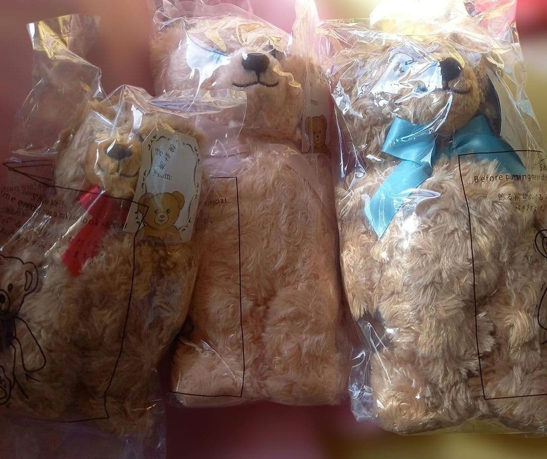 ハニーテディベア★ファミリー★ベビー、ガール、ボーイぬいぐるみ&バックパック