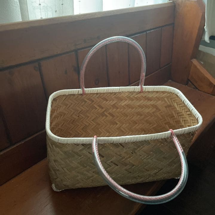 竹編みバスケット　ディスプレイ　雑貨　再入荷