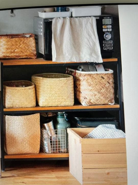 竹編みバスケット　ディスプレイ　雑貨　再入荷