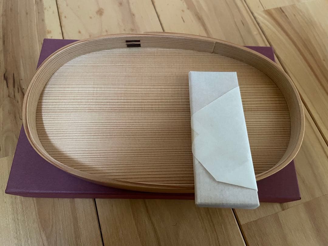 栗久/木製 大館曲げわっぱ 小判型弁当箱