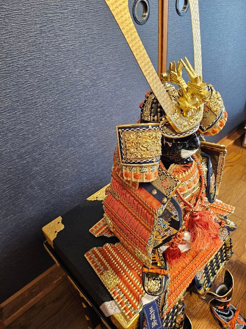 《新春セール》京甲冑 平安将弦 伝統的な武士の甲冑 収納箱付き
