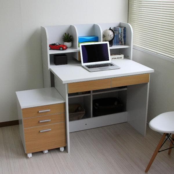 《新品・送料無料》学習デスク ３WAYレイアウトデスク ３段チェスト