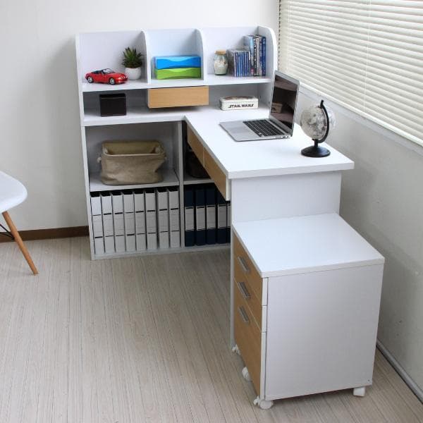 《新品・送料無料》学習デスク ３WAYレイアウトデスク ３段チェスト