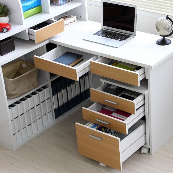 《新品・送料無料》学習デスク ３WAYレイアウトデスク ３段チェスト