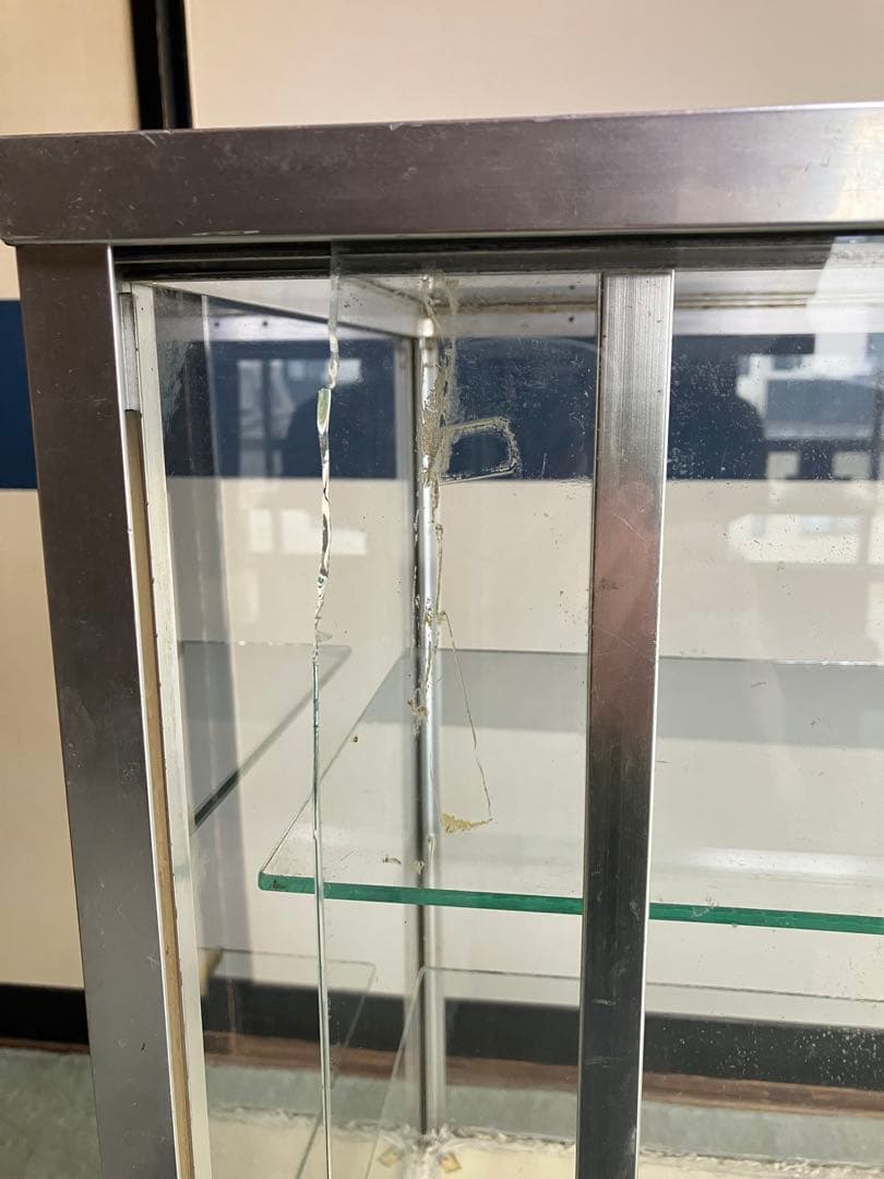 【うきべ】レトロ商品　中型ガラスケース 3棚付き　アンティークガラスケース