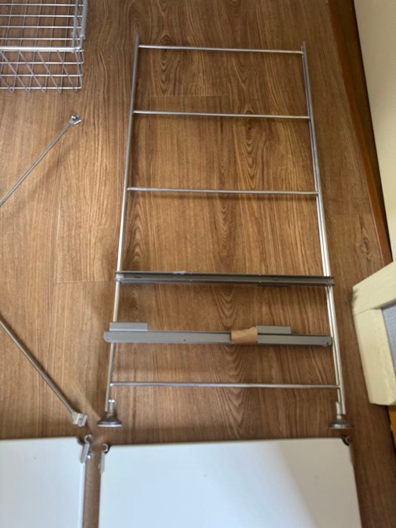 無印良品　ステンレスユニットシェルフ　ライトグレー　56センチ