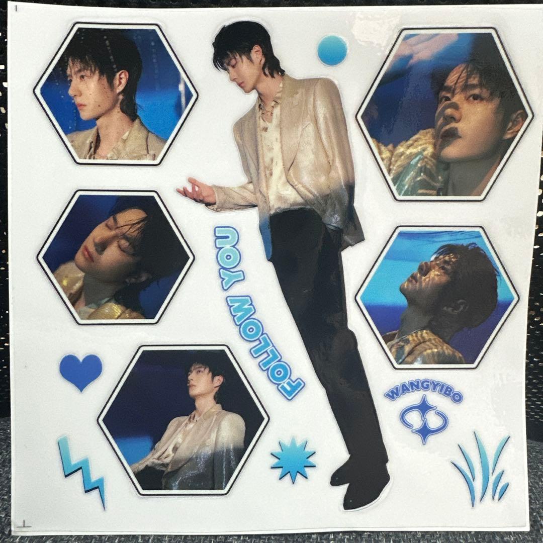 8枚セット】15×15cm王一博 転写ステッカー 耐油 防水ステッカー0214