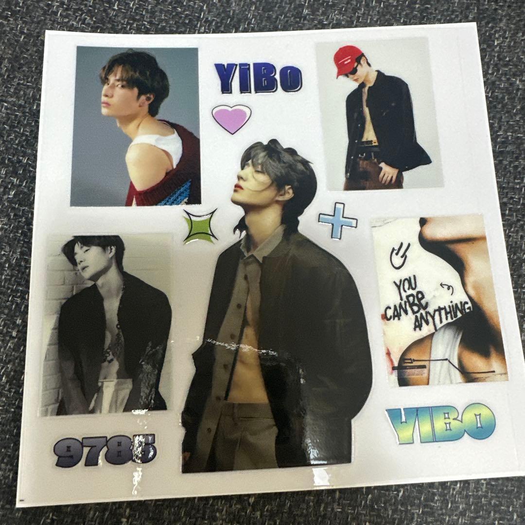 8枚セット】15×15cm王一博 転写ステッカー 耐油 防水ステッカー0214