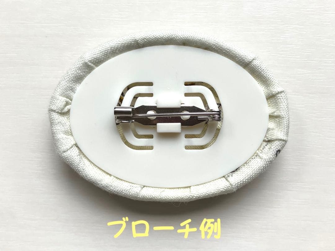 くるみボタン ブローチ ヘアゴム 黒猫 イエロー ハート ティアラ No