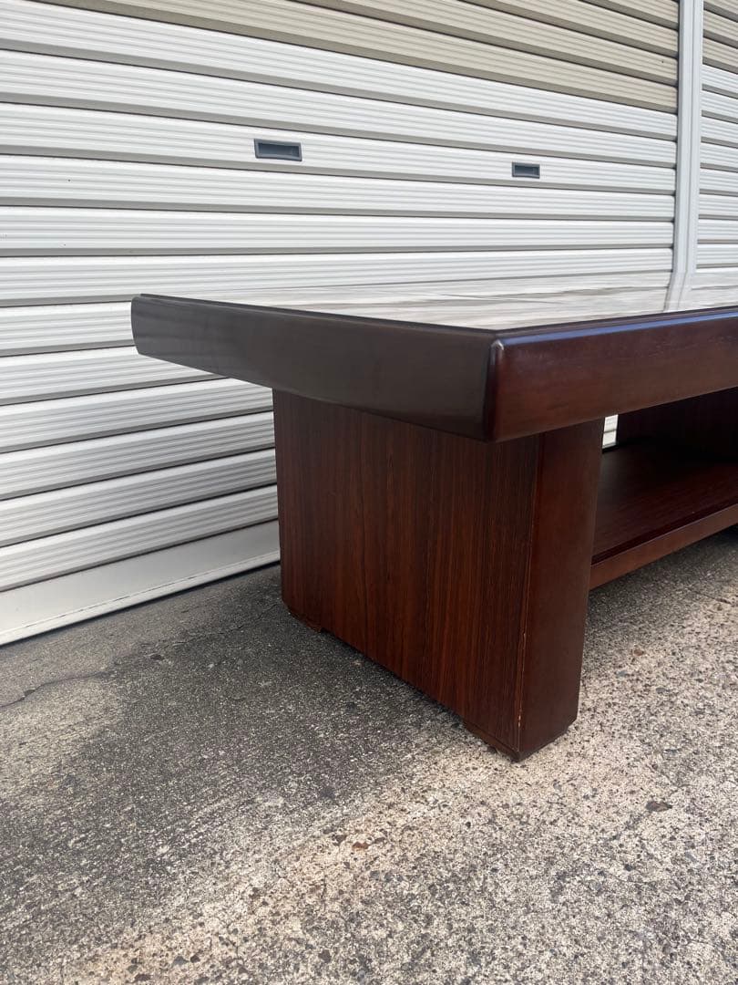 レトロ オールドカリモク センターテーブル 大理石調 カリモク レトロ家具