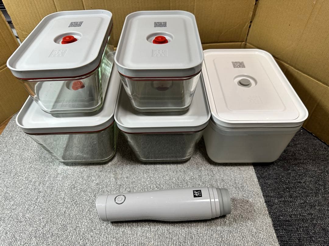 ZWILLING ツヴィリング 真空保存ポンプ＆コンテナ5個セット