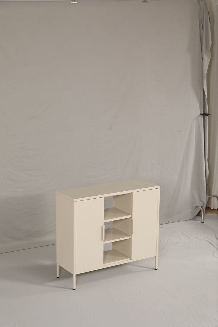 キャビネット サイドボード メタル 金属製 扉付き テレビ台 収納棚 リビング用