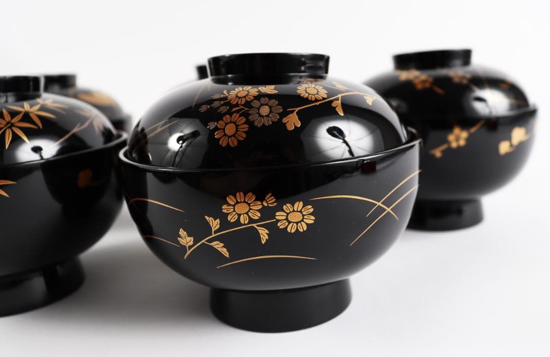 K*o様 輪島塗 蒔絵 吉祥文 吸物椀 人間国宝 大場松魚 寺井直