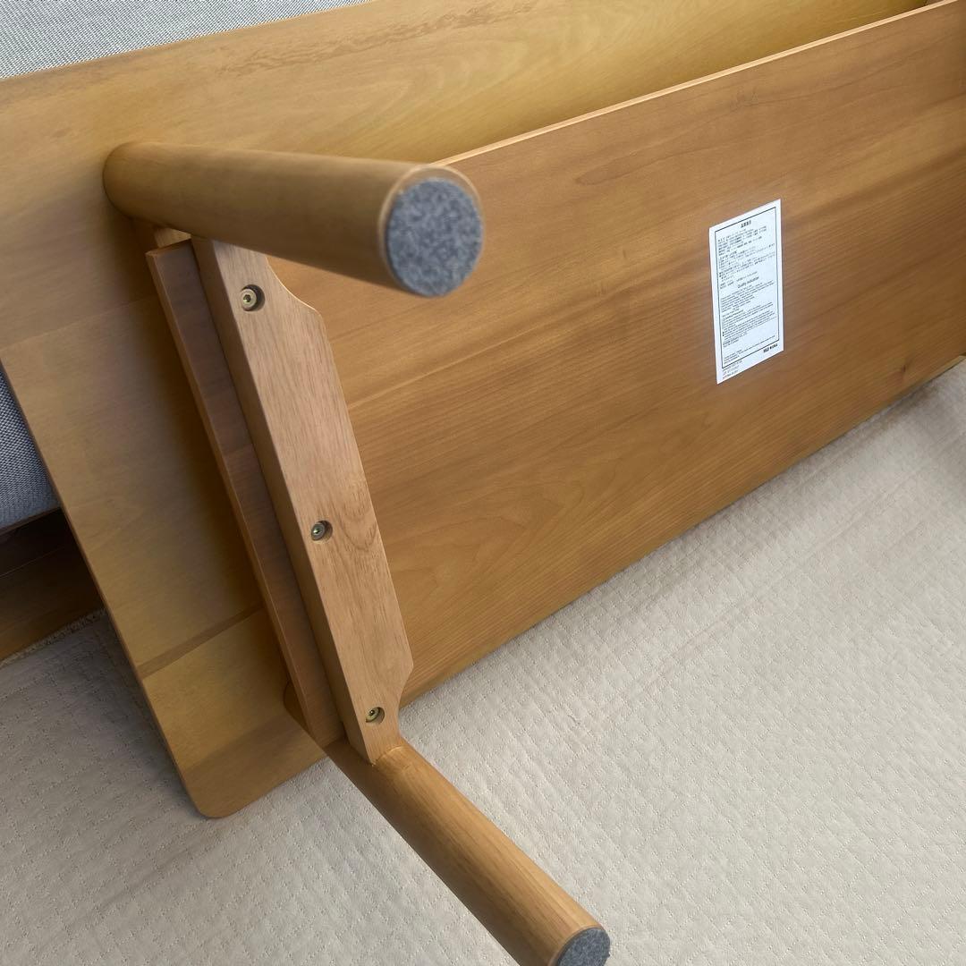 無印良品 木製ローテーブル オーク材 机 テーブル 天然木