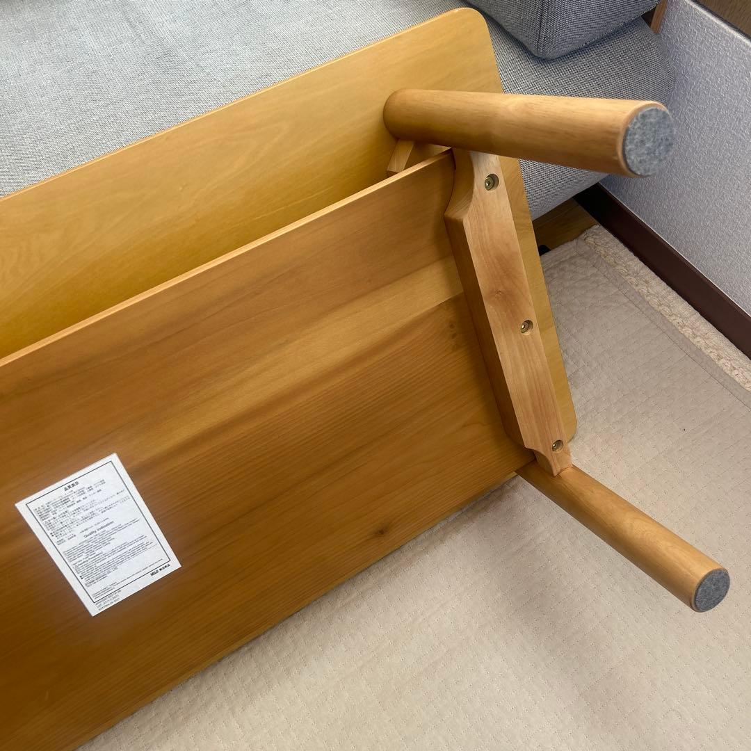 無印良品 木製ローテーブル オーク材 机 テーブル 天然木