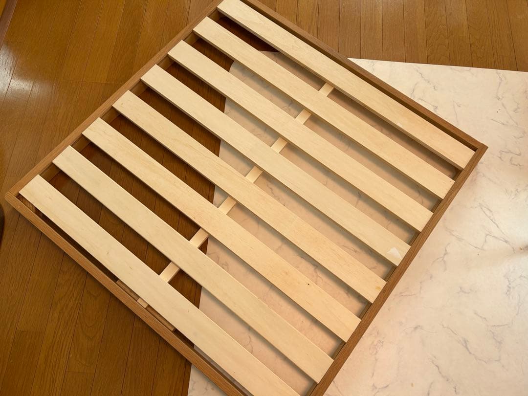 シングル2台【神奈川厚木・対面限定】タモ材すのこベッド 10分組み立て