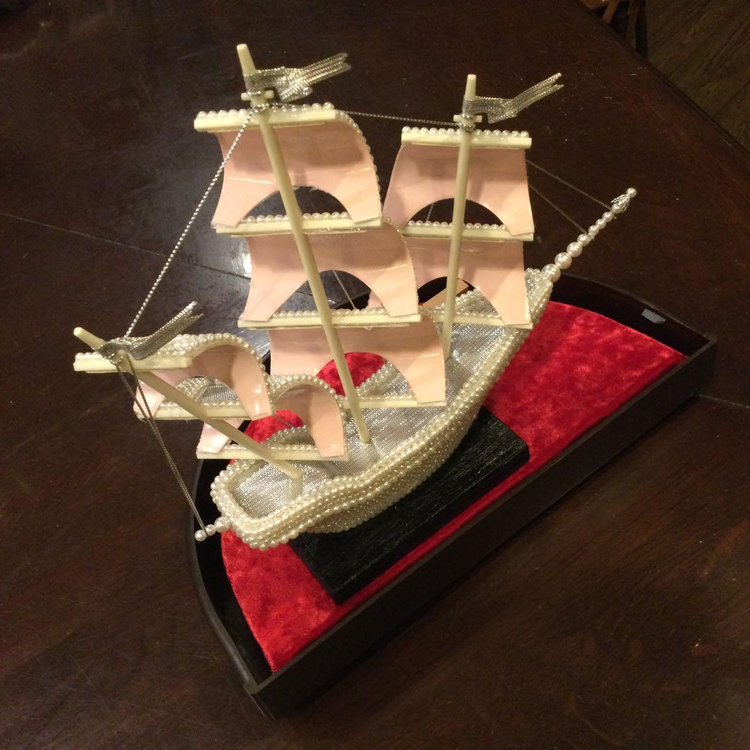 船　真珠船　置物　高さ約26センチ　美品