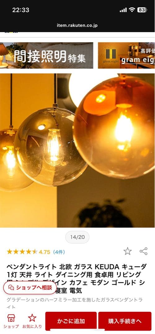 ペンダントライト シルバー