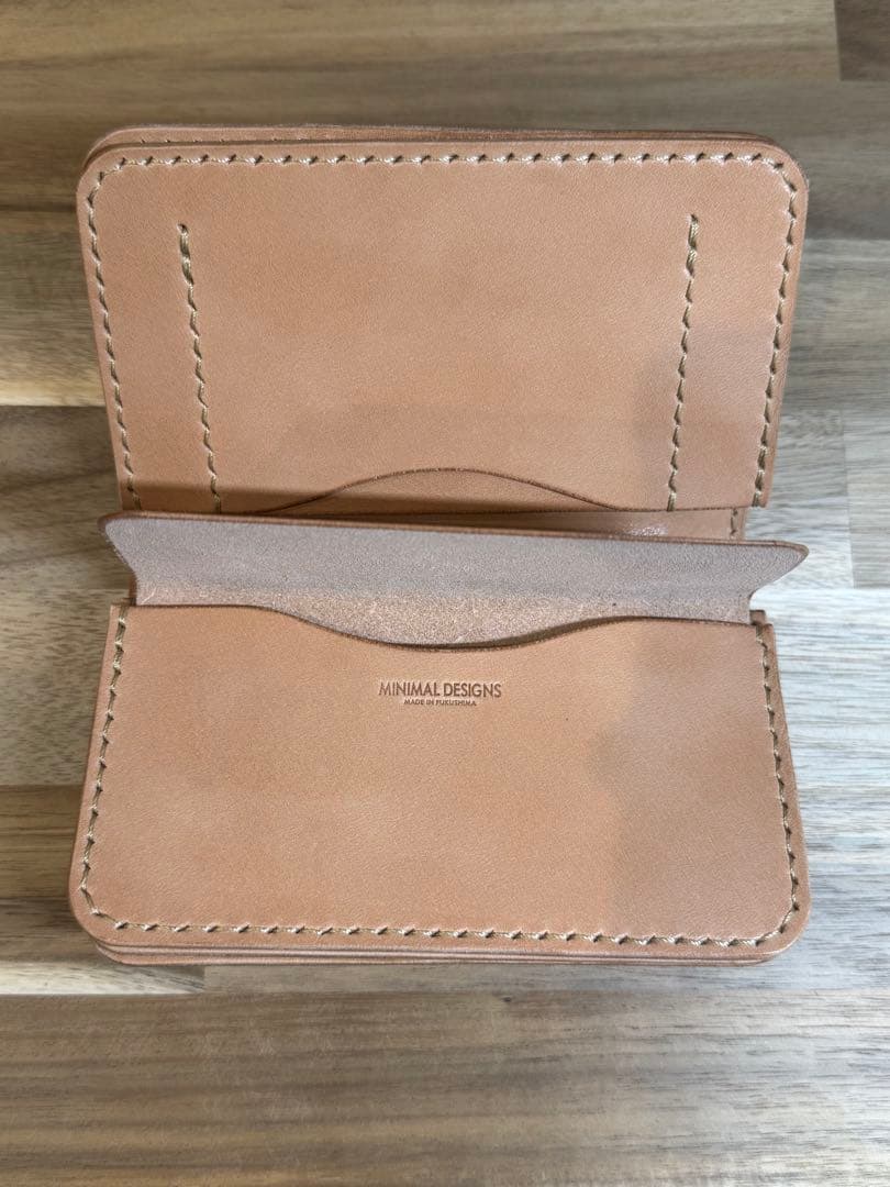 本革 栃木レザー ミドルウォレット 二つ折り財布 ハンドメイド