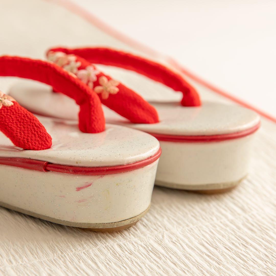 【最終値下げ】七五三3歳パープル被布水色着物髪飾りセット 草履おまけ♪