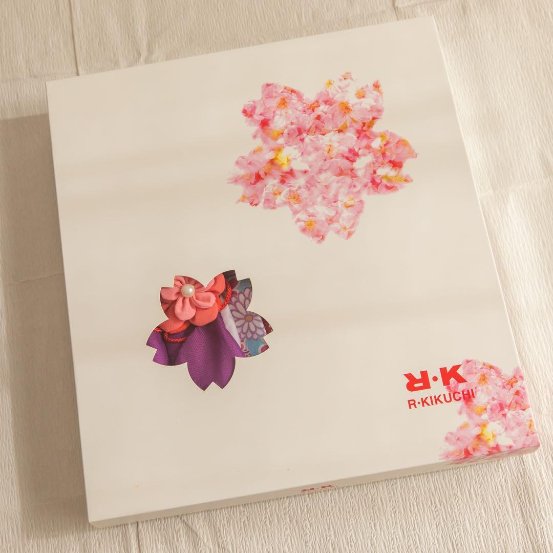 【最終値下げ】七五三3歳パープル被布水色着物髪飾りセット 草履おまけ♪