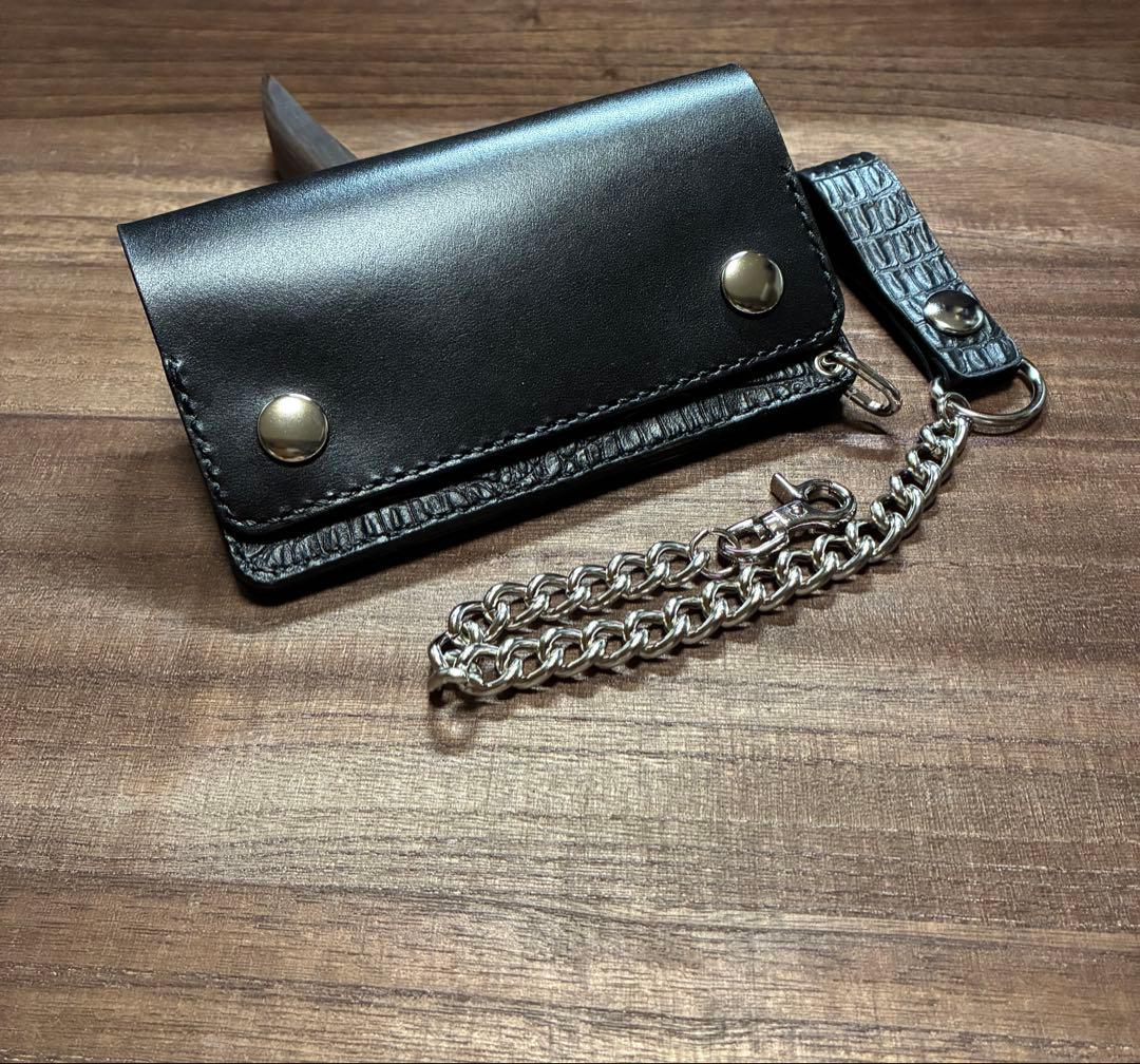 姫路レザーミドルトラッカーウォレット