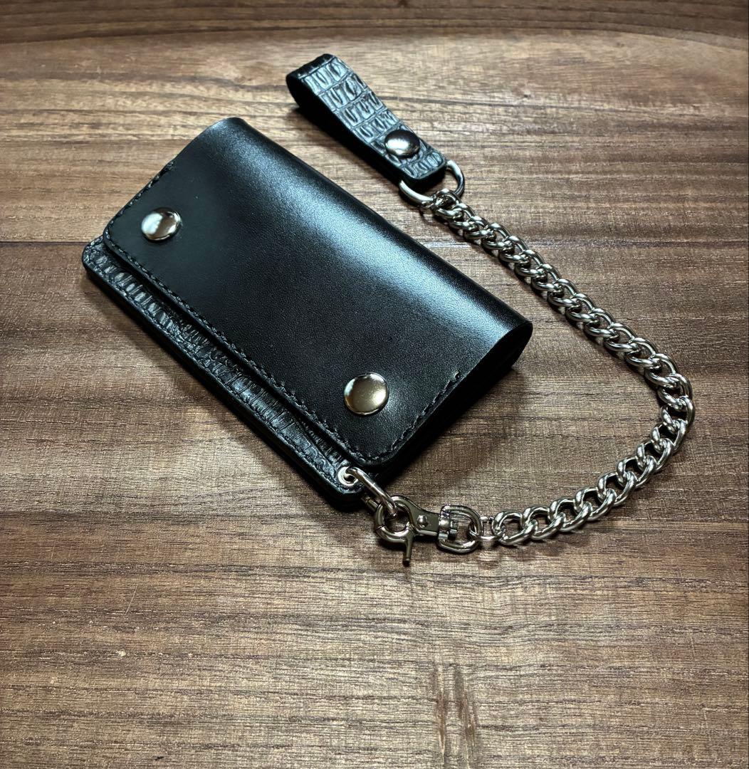 姫路レザーミドルトラッカーウォレット