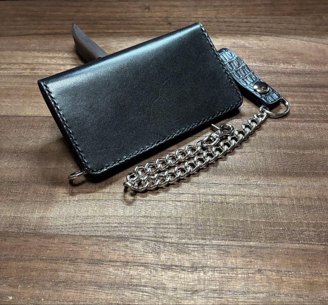 姫路レザーミドルトラッカーウォレット