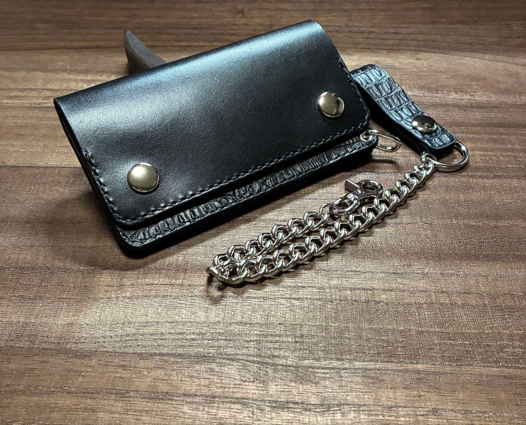 姫路レザーミドルトラッカーウォレット