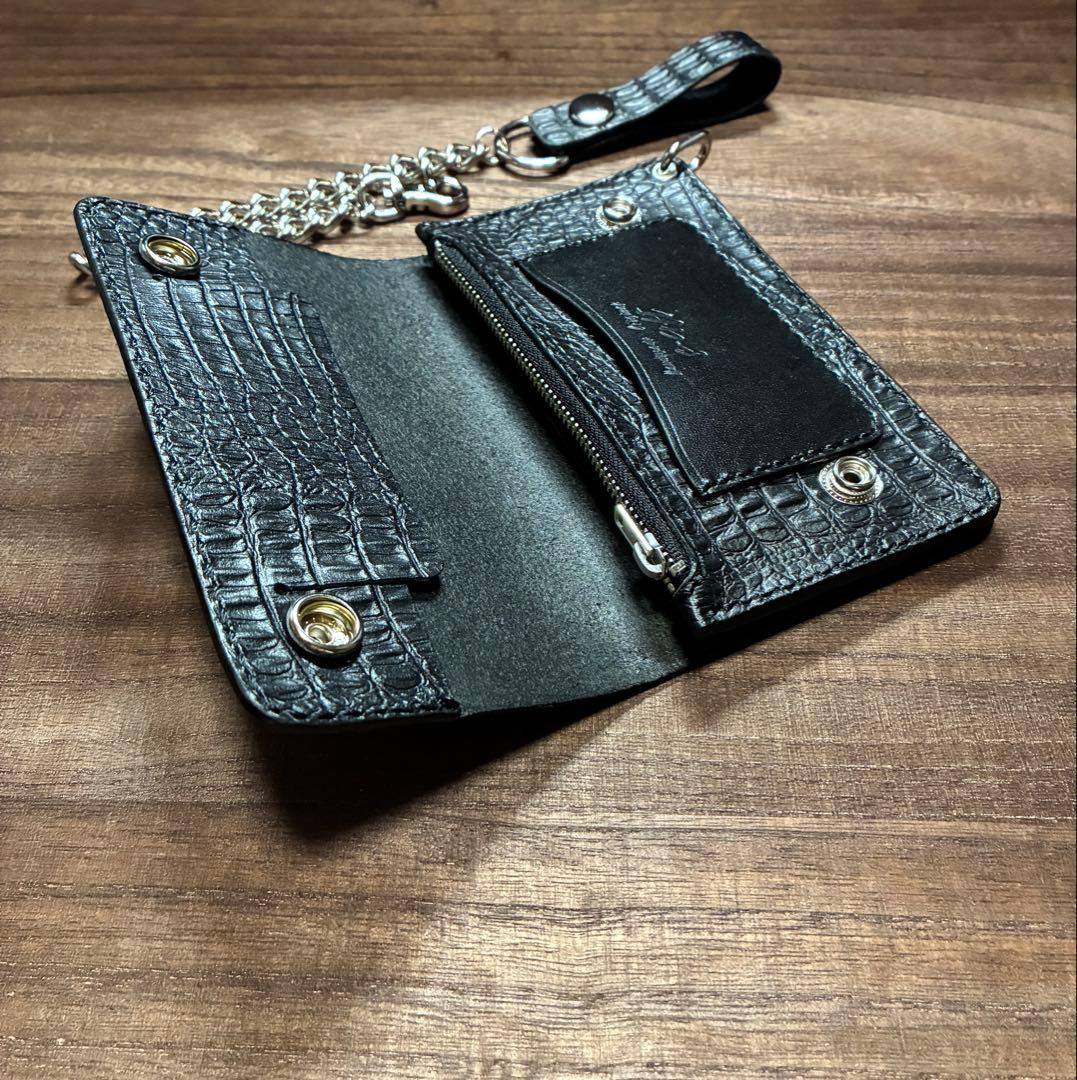 姫路レザーミドルトラッカーウォレット