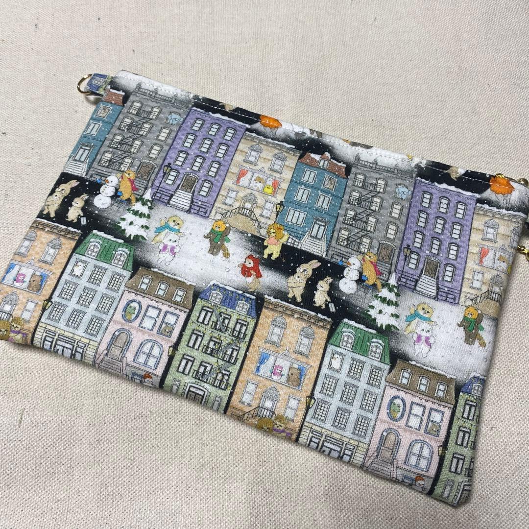 yukiemon 生地使用 ダブルファスナークリアポーチ 少し大きめの大