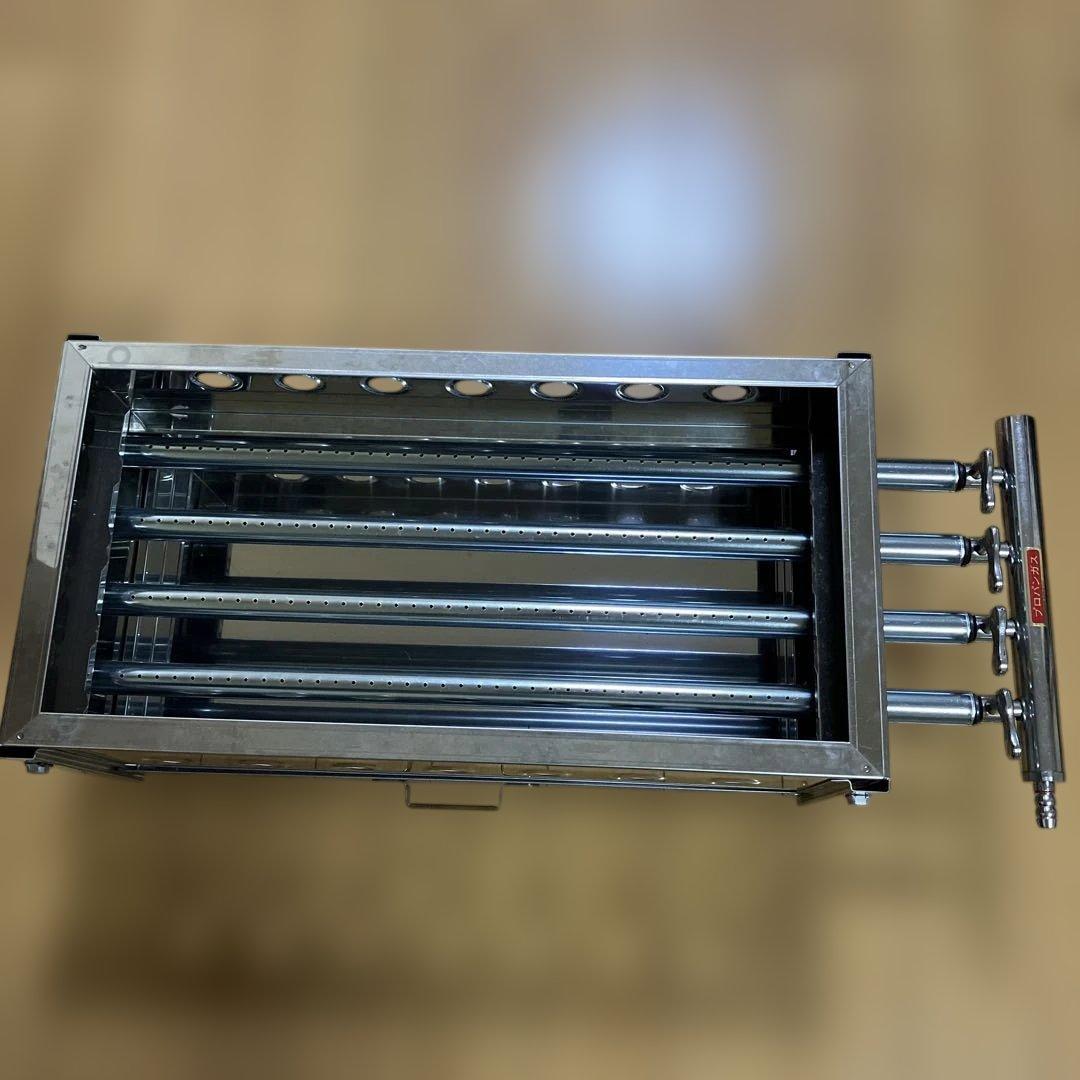 ステンレス製四本パイプ焼台〔小） ＬＰガス 業務用