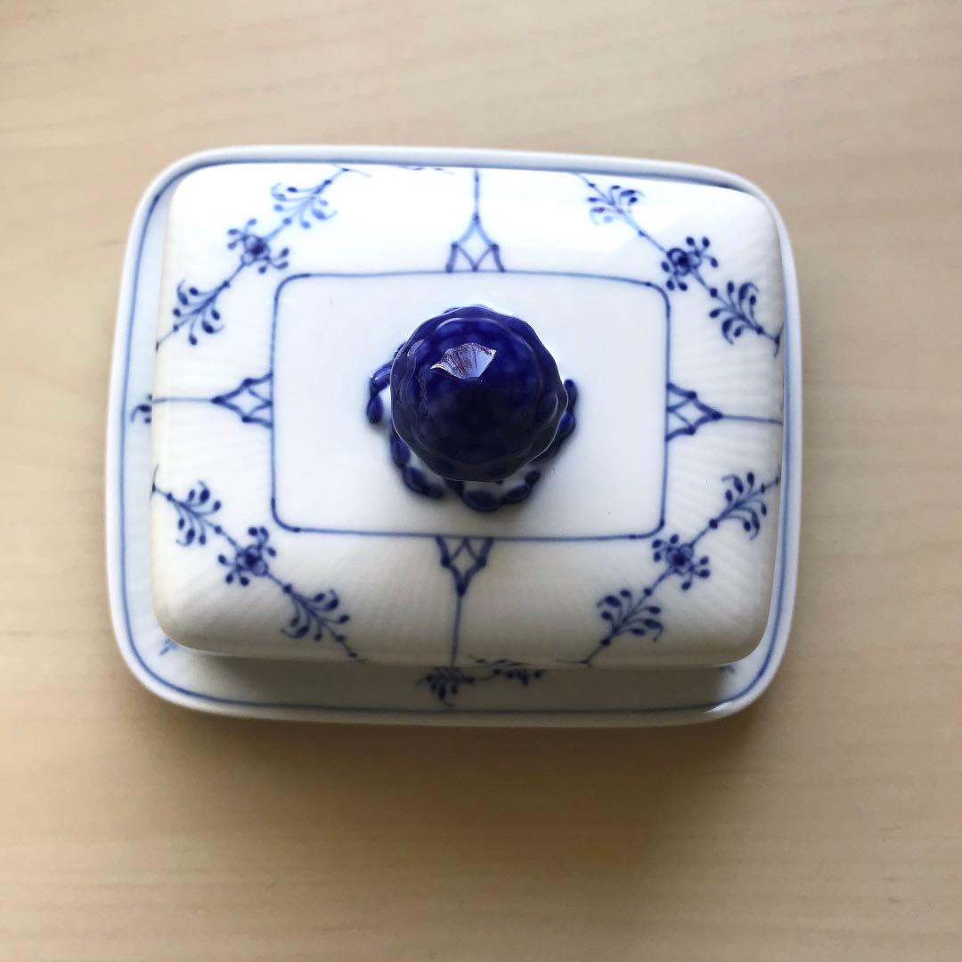 【新品】ロイヤルコペンハーゲン ブルーフルーテッドプレイン バターディッシュ