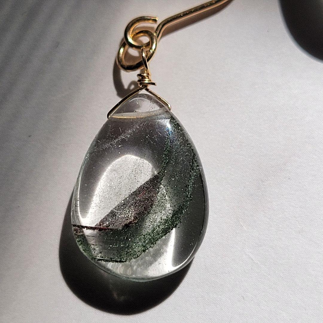 RiSaO＊様 ファントムガーデンクォーツ ピアス