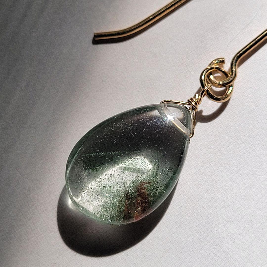 RiSaO＊様 ファントムガーデンクォーツ ピアス